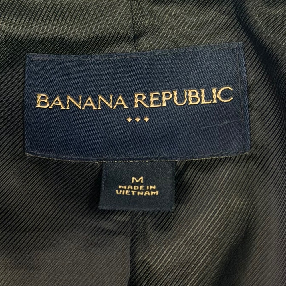 Banana Republic Plaid Wool Blend Trench Coat Double Breasted Classic M - Picture 8 of 11